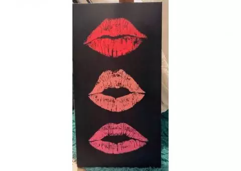 Lips on Black Canvas