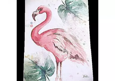 Fancy Flamingo in High Heels Wall Art