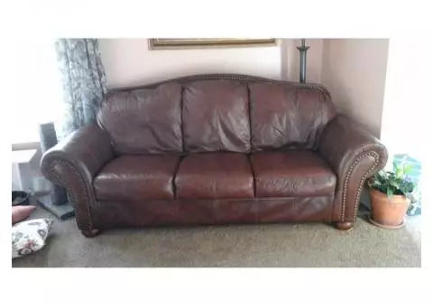 Beautiful Brown Leather Couch