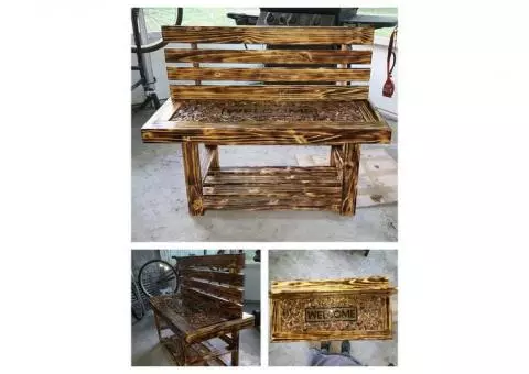 hand crafted bench