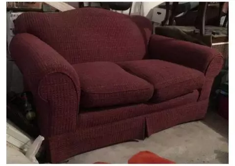 Red Harden loveseat