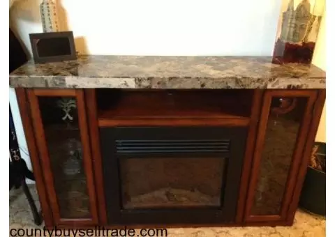 Electric Fireplace Hutch