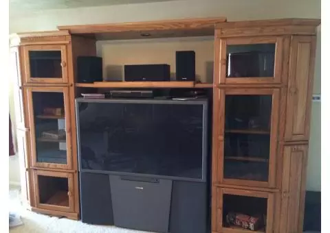 Entertainment center with TV