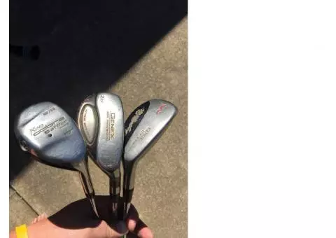 3 Hybrid Golf Clubs -- great for a beginner or weekend regular!