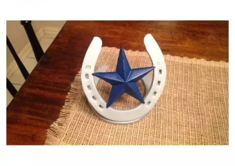 Star draft horseshoe paper weight