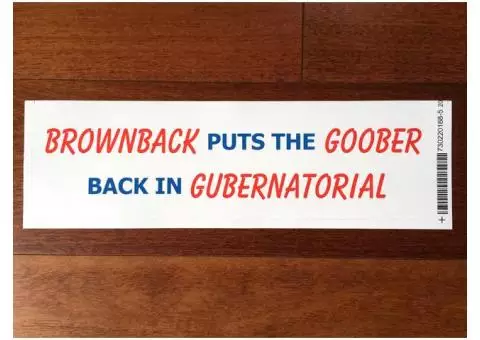 Brownback Bumper Sticker