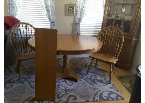 Solid oak dining room