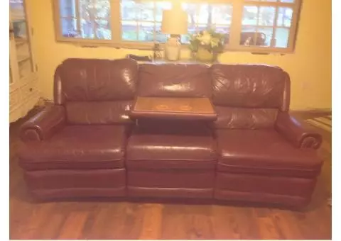 Leather Recliner Sofa & Love Seat