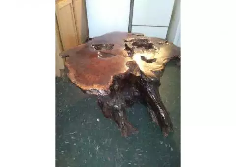 Wood end table