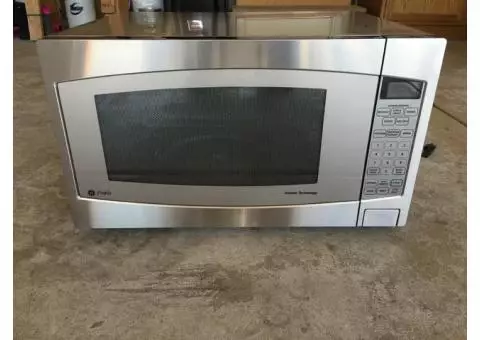 GE 1200w microwave oven, stainless steel