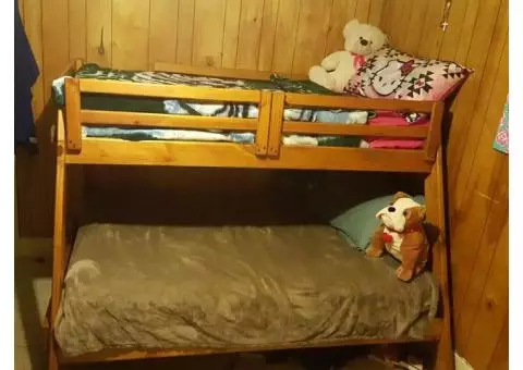 Bunk Bed Set with Mattresses Full/Twin