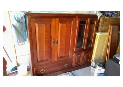 Custom made solid cherry Entertainment Center