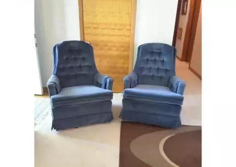 Upholstered swivel rockers