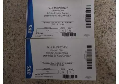 Paul McCartney Tickets for Sale