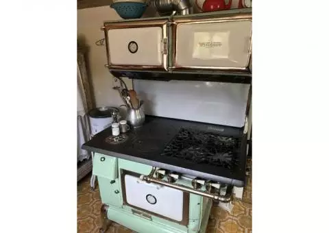 Antique Gas and Wood burning kitchen stove