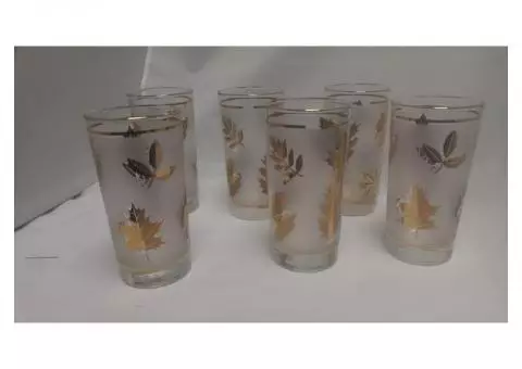 Autumn Leaf Tumblers Glassware Set 6 Pc