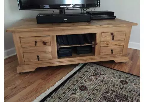 Wood Santa Fe style TV stand