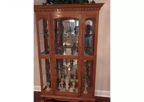 Oak Curio Cabinet