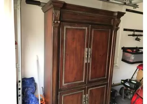 Solid wood armoire