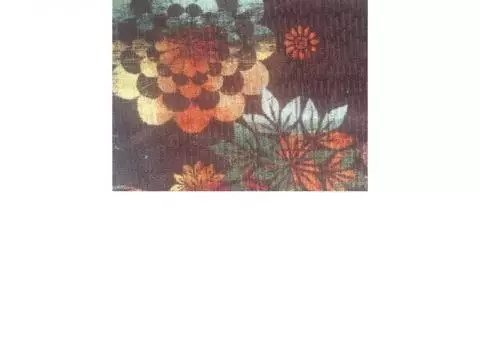 Brown Floral Print Rug