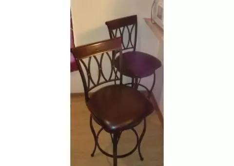 Two Black Barstools