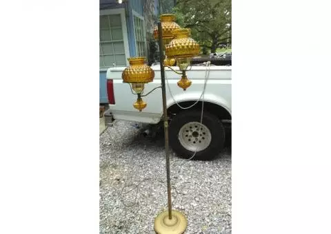 vintage three globe lamp