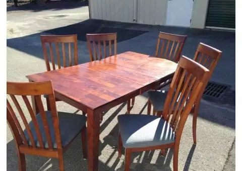 Dining room table set seats six