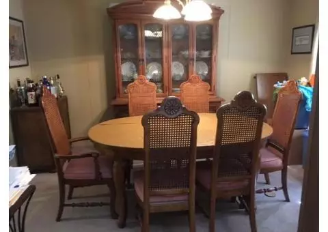 Dining Room table 6 chairs, China cabinet