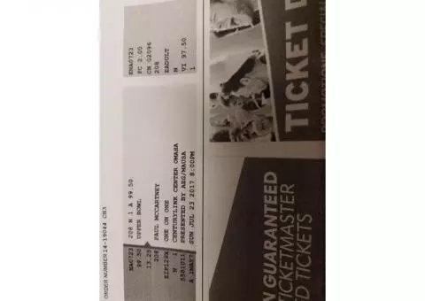 Paul McCartney concert tickets (2)