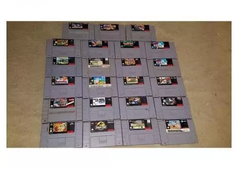 SNES games lot.