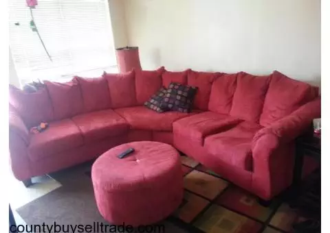 Beautiful red living room suite