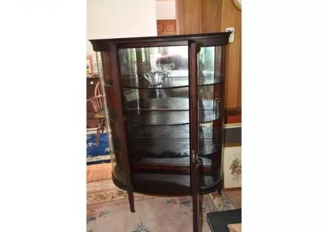 Victorian-era, mahogany and glass display case