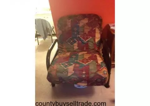 Full size Futon, chair and ottoman