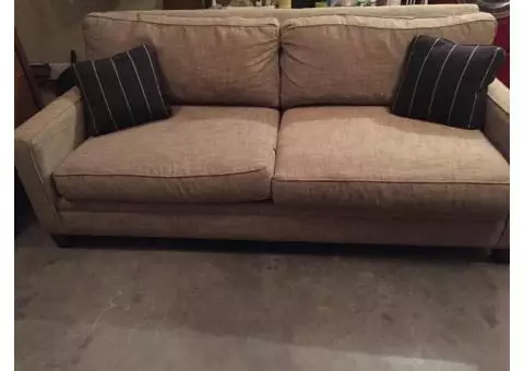 couch and chair with ottoman