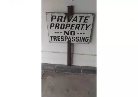 Old No Trespassing Sign