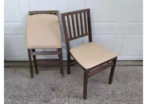 Folding Wood Dining Chairs