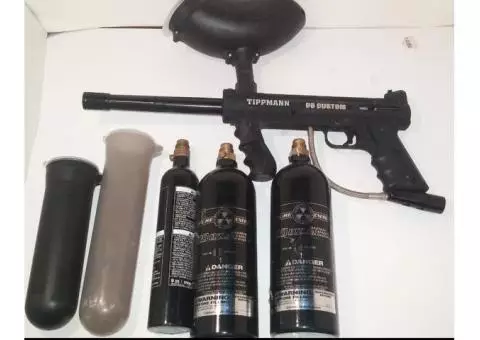 Tippman 98 Custom Paint-Ball Gun and Accessories