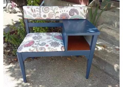 Vintage Mid-Century Gossip Bench