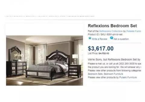 Queen-size Pulaski Reflexions Bedroom Set