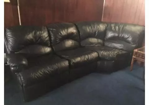 Black Leather sectional