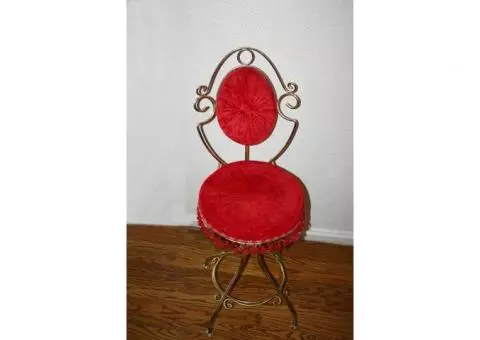 1926 vintage hollywood vanity swivel chair