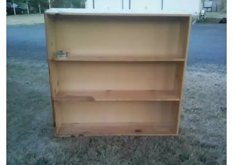 two solid wood handmade shelves