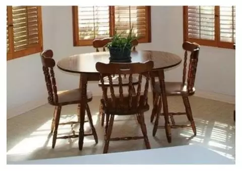 Dining Room Hutch, Table and Chairs, Computer Desk