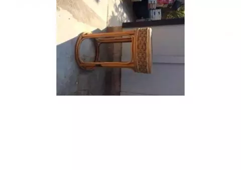 Wicker and Bamboo stool