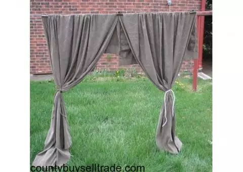 Vintage - Sage Green -Native Leather curtains & valances