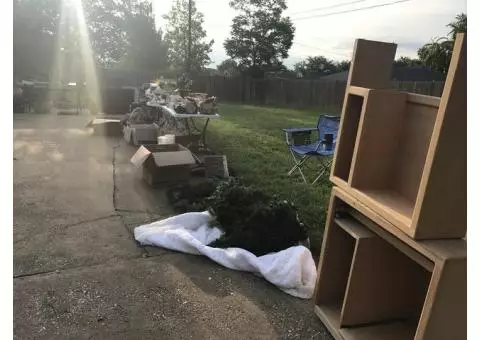 3 home garage sale down sizing