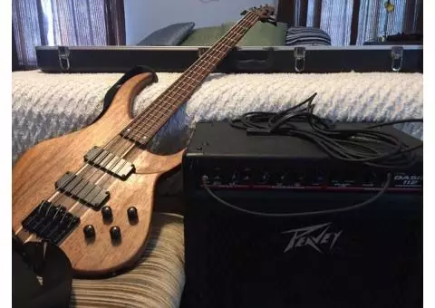 Bass Guitar with Amp