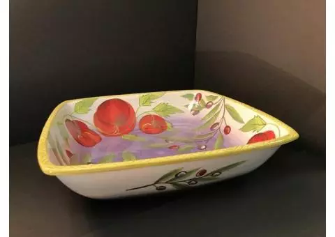 Large decorative Pasta bowl and Party serving dish