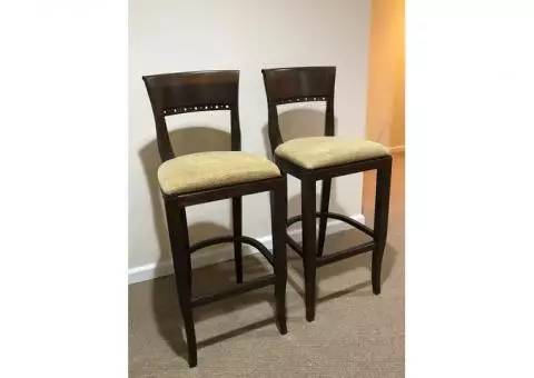 Mint Condition Elegant Wooden Bar Stools