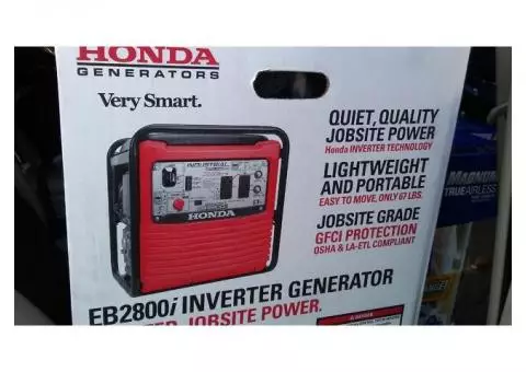 Brand new honda eb2800i generator